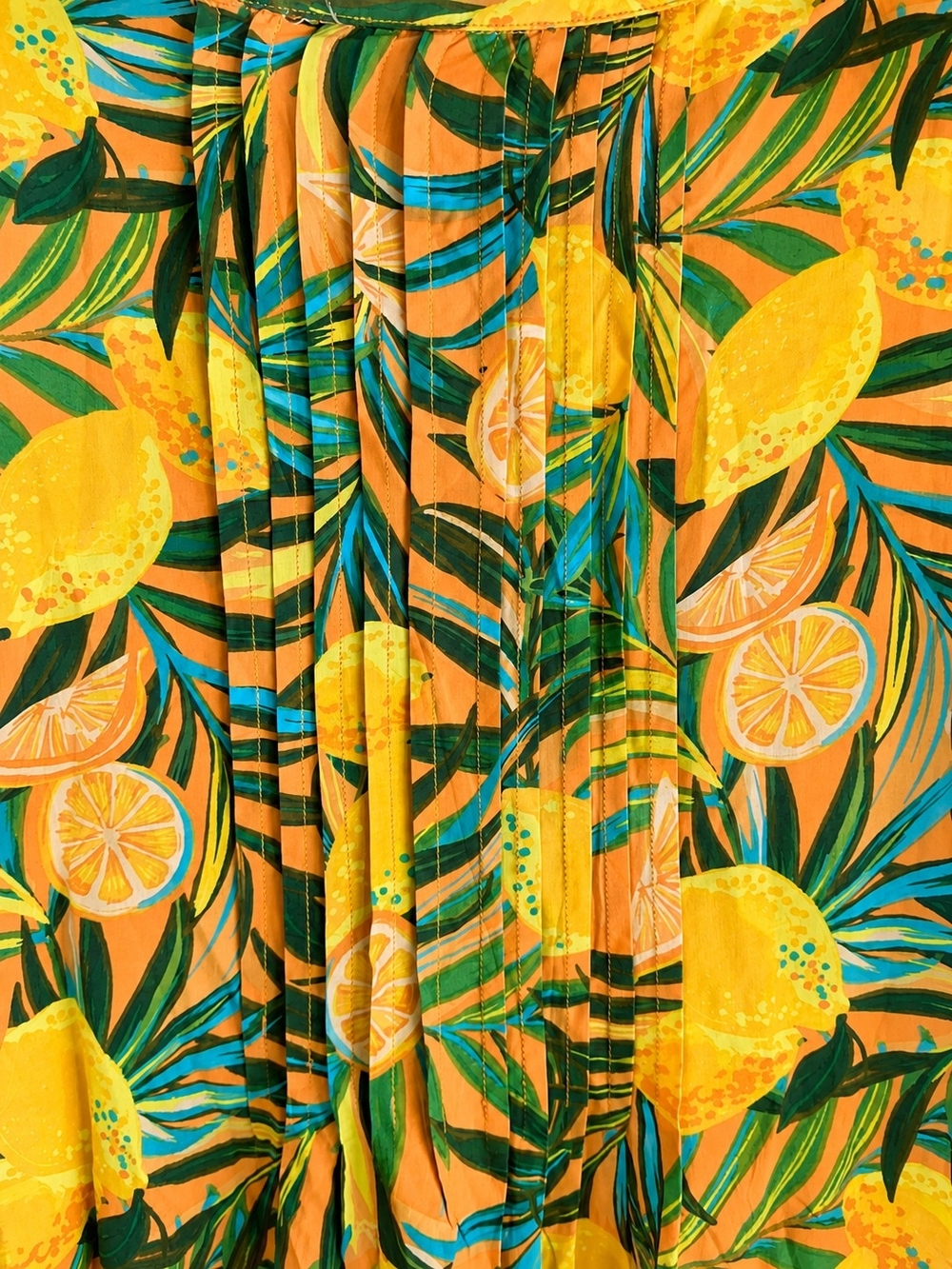 Blue Island 1X NWT Tropical Lemon Print Swim Cover-Up Tunic Dress Plus Boho Chic - Picture 8 of 13